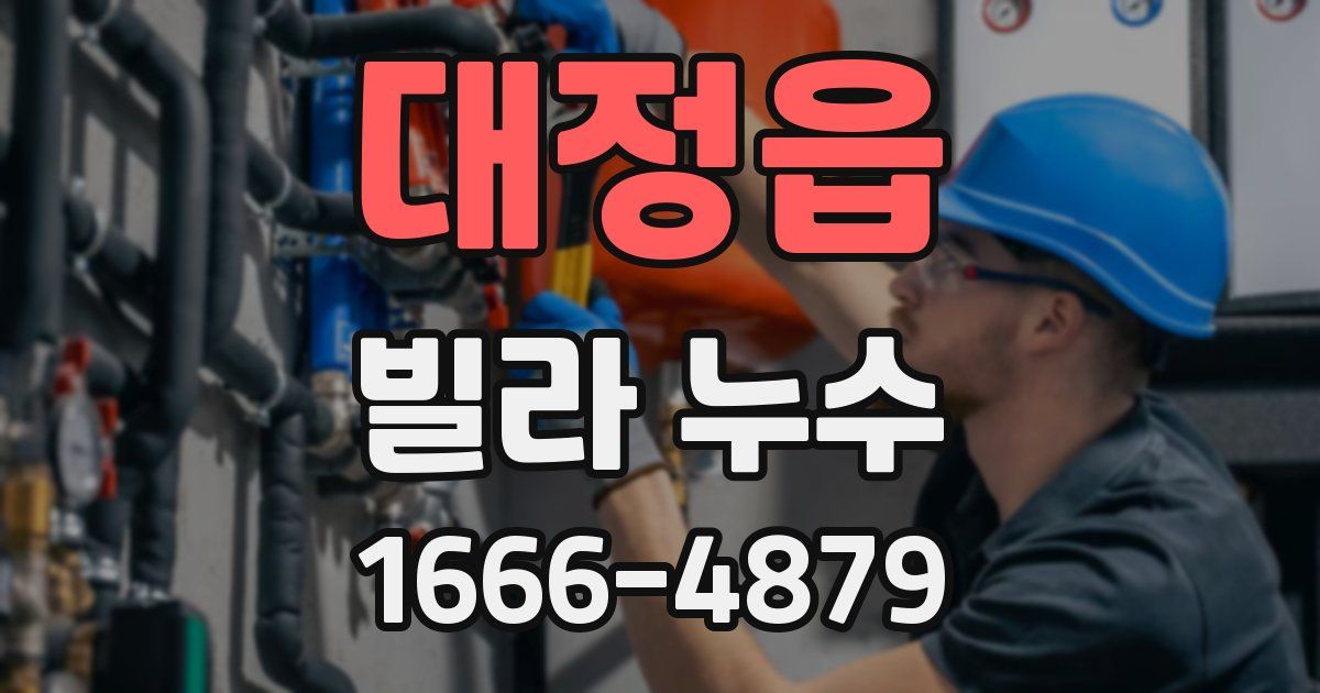 대정읍 빌라 누수