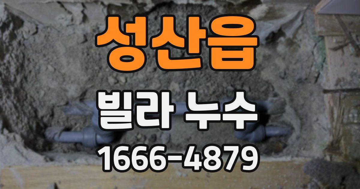 성산읍 빌라 누수