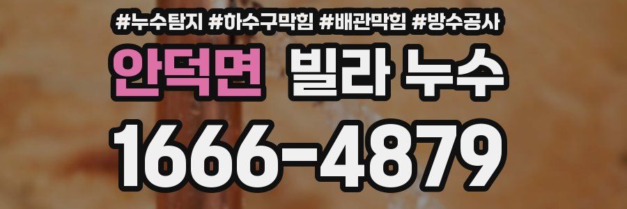안덕면 빌라 누수