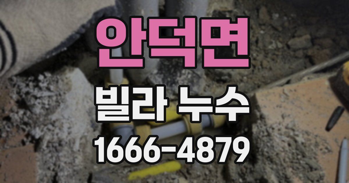 안덕면 빌라 누수