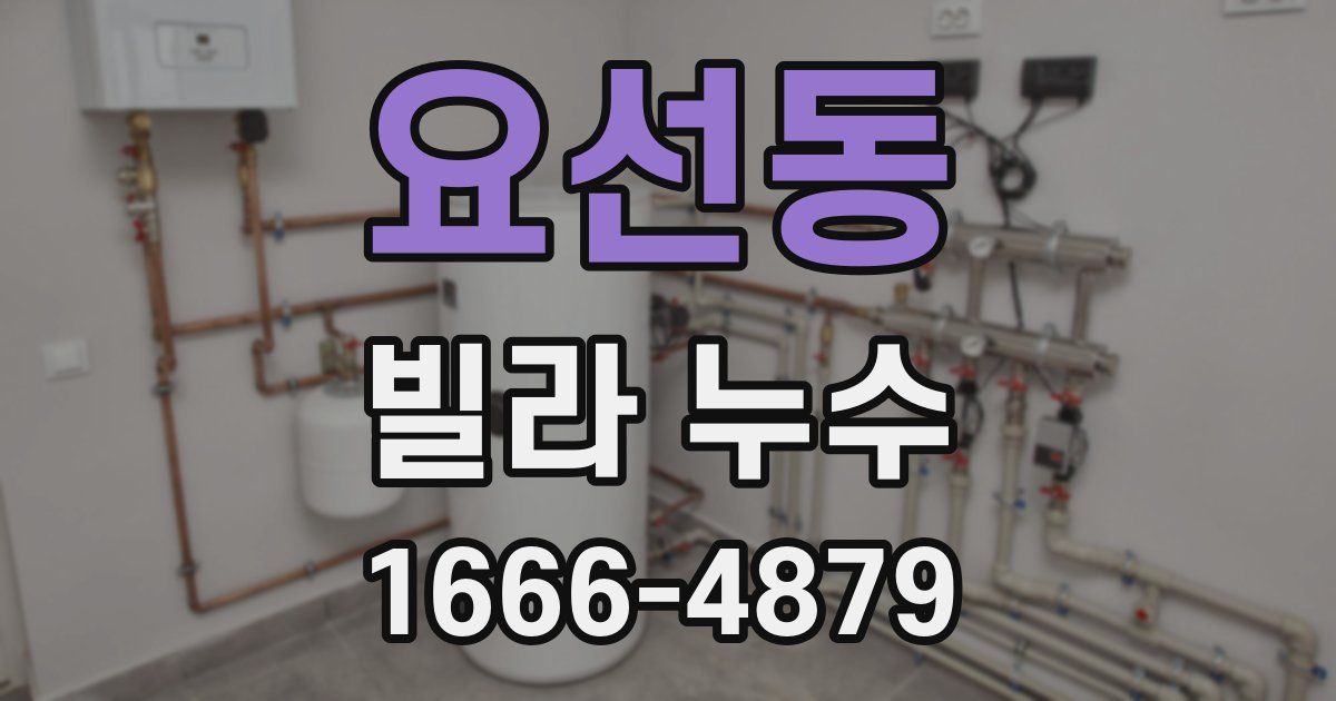 요선동 빌라 누수