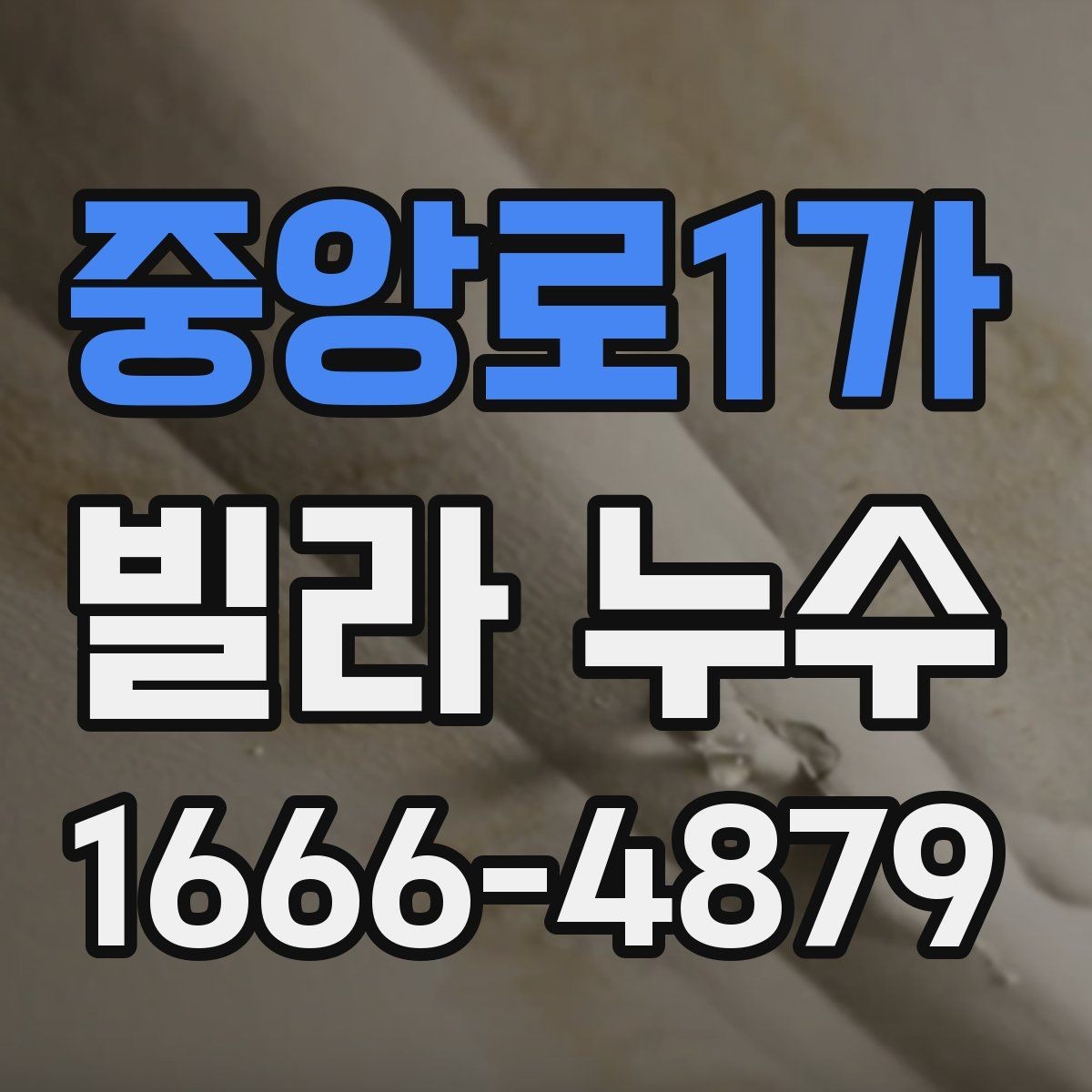 중앙로1가 빌라 누수 화장실 주변에서 시작될 때 살펴볼 곳