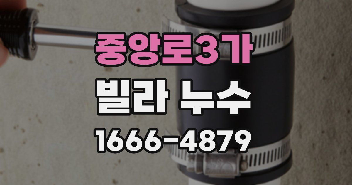 중앙로3가 빌라 누수