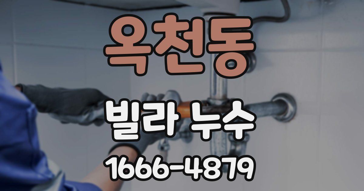 옥천동 빌라 누수