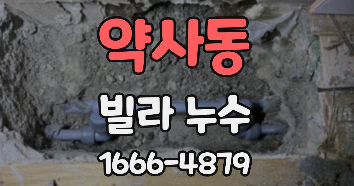 약사동 빌라 누수