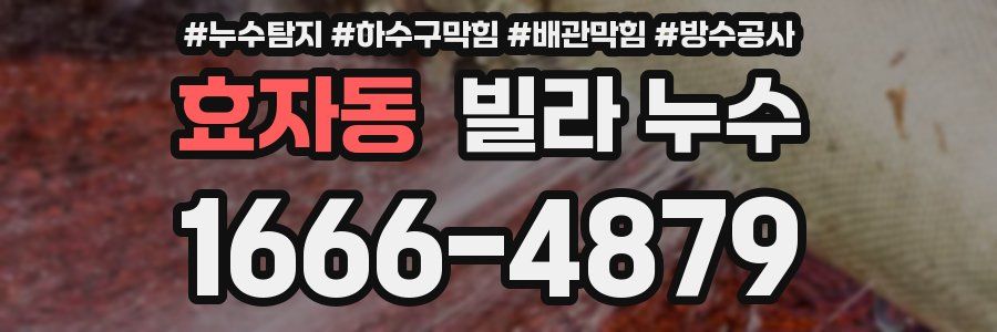 효자동 빌라 누수