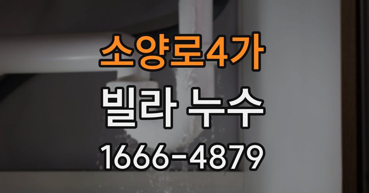 소양로4가 빌라 누수