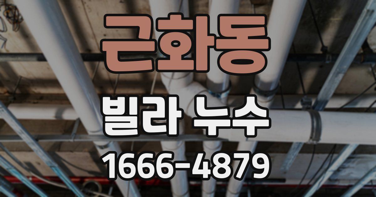 근화동 빌라 누수
