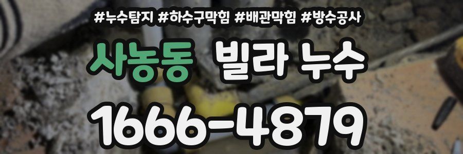 사농동 빌라 누수