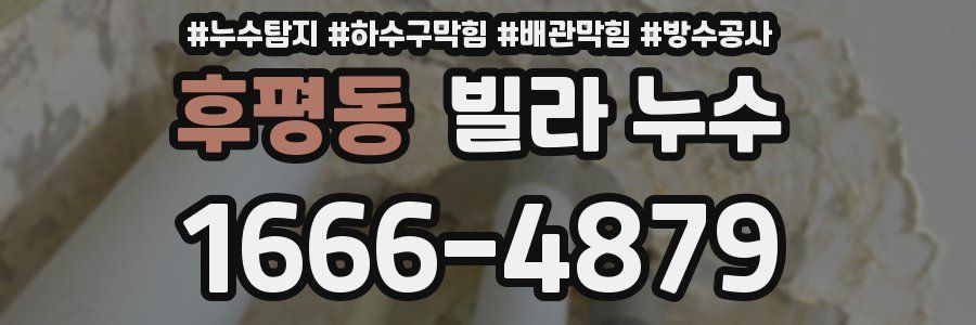 후평동 빌라 누수