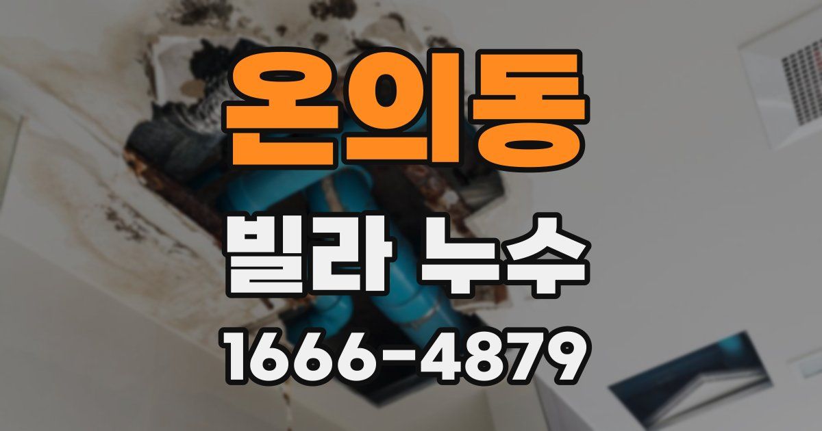 온의동 빌라 누수