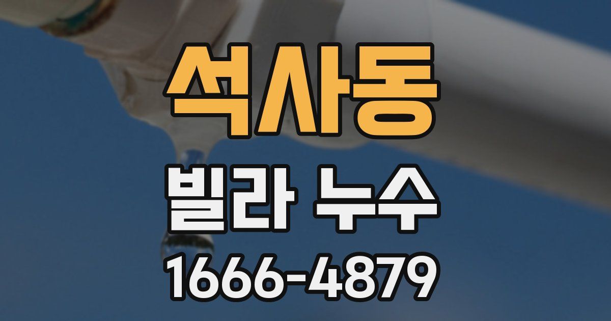 석사동 빌라 누수