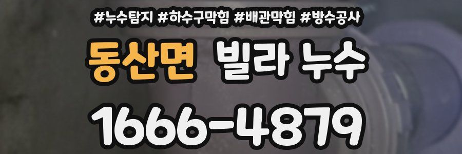 동산면 빌라 누수