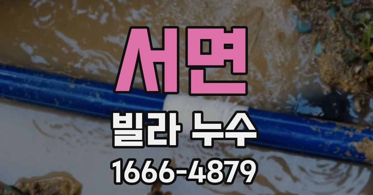 서면 빌라 누수