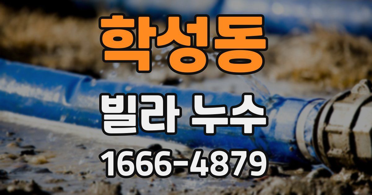학성동 빌라 누수