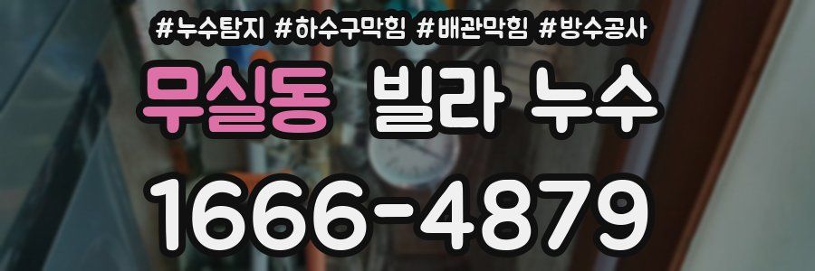 무실동 빌라 누수