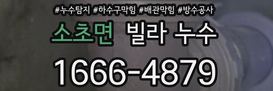 소초면 빌라 누수