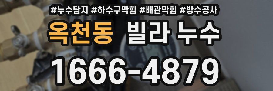 옥천동 빌라 누수