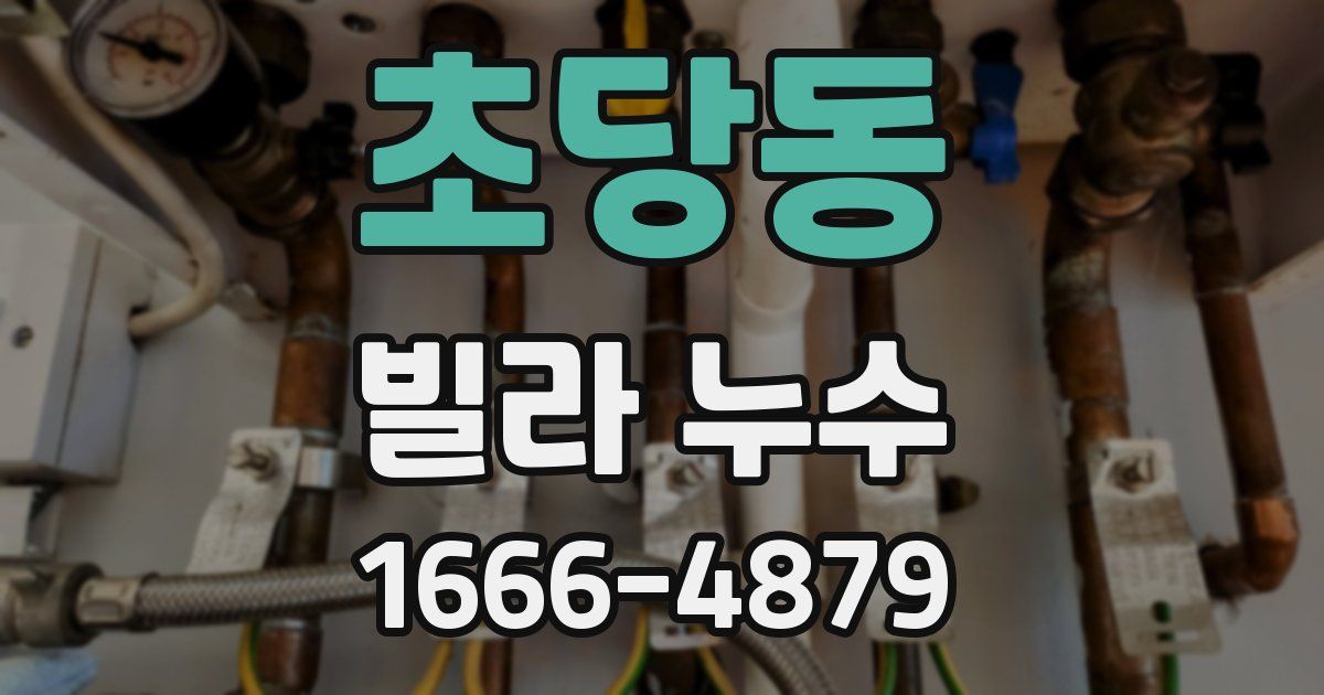 초당동 빌라 누수