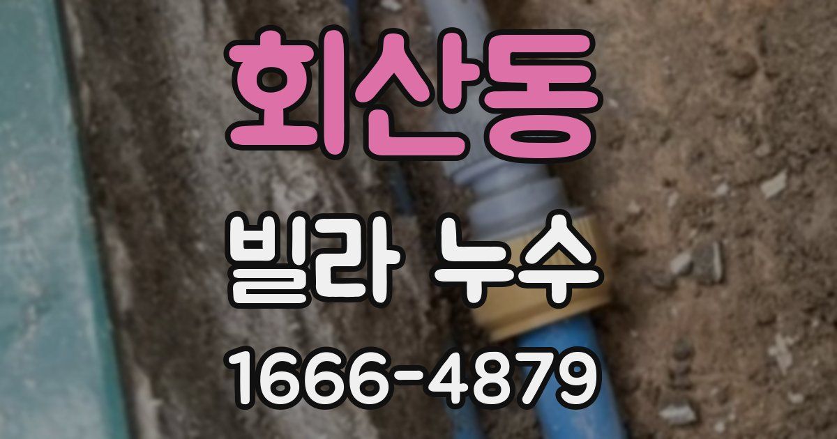회산동 빌라 누수