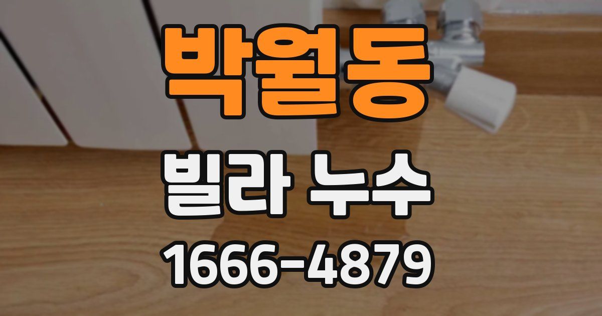 박월동 빌라 누수