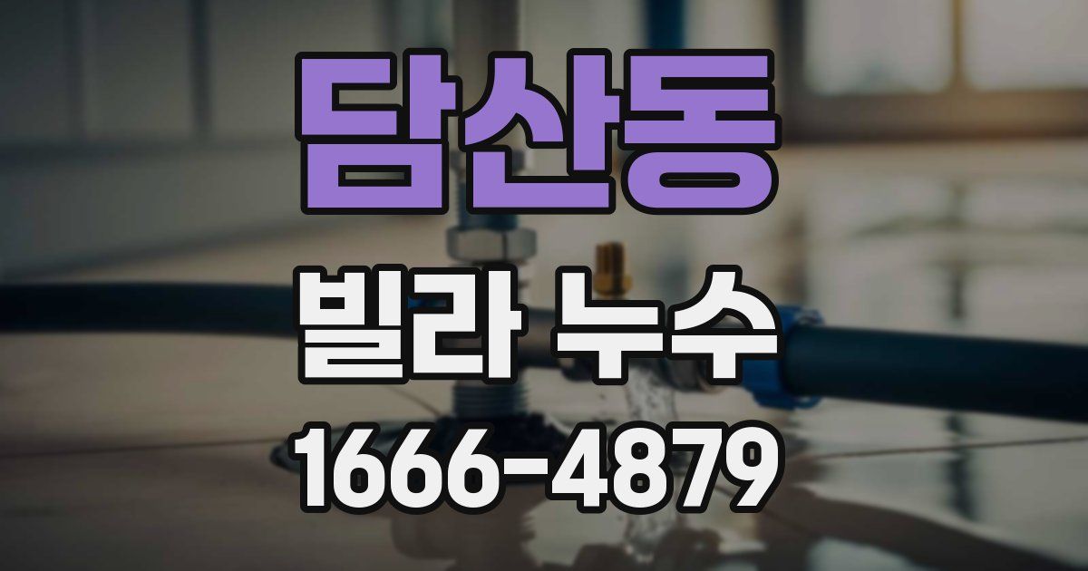 담산동 빌라 누수
