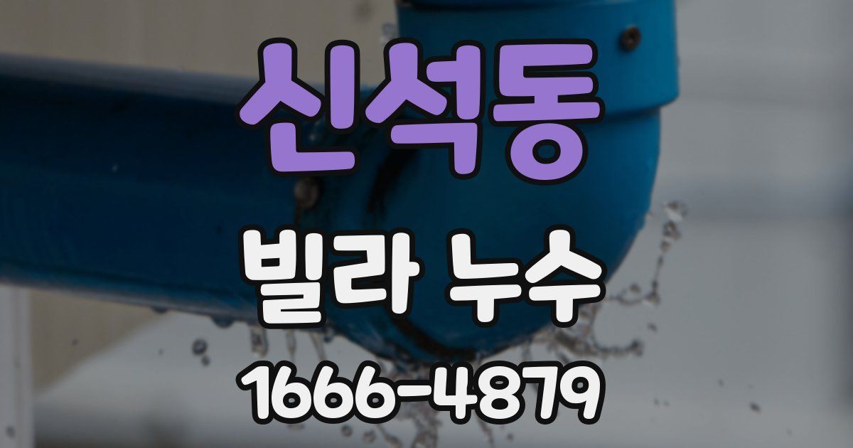 신석동 빌라 누수