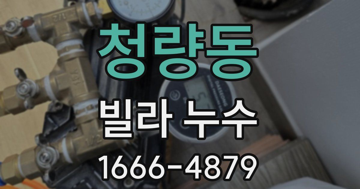 청량동 빌라 누수