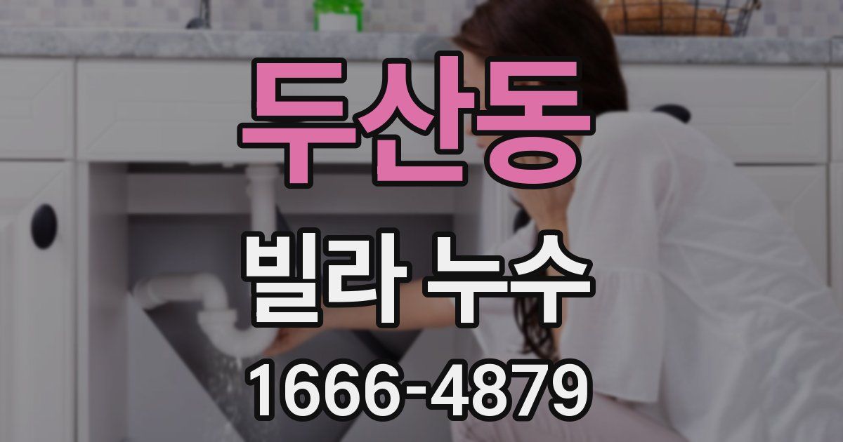 두산동 빌라 누수