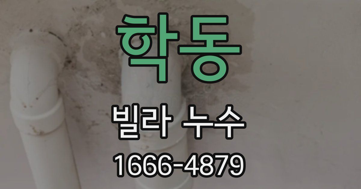 학동 빌라 누수