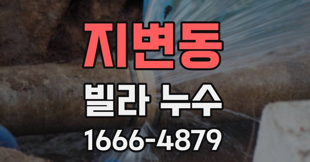지변동 빌라 누수