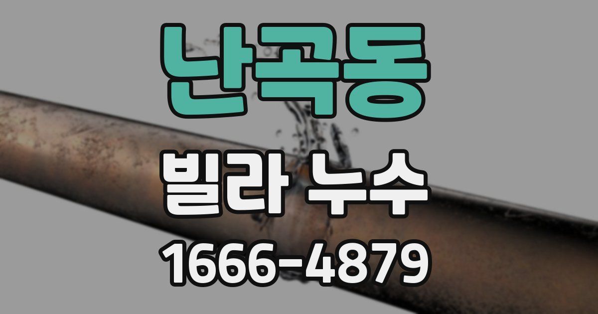 난곡동 빌라 누수