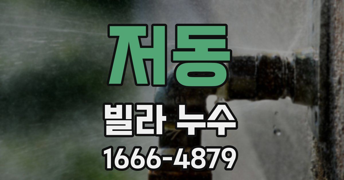 저동 빌라 누수