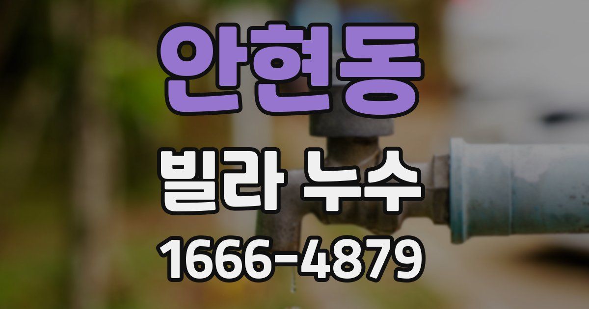 안현동 빌라 누수