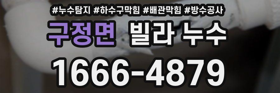 구정면 빌라 누수