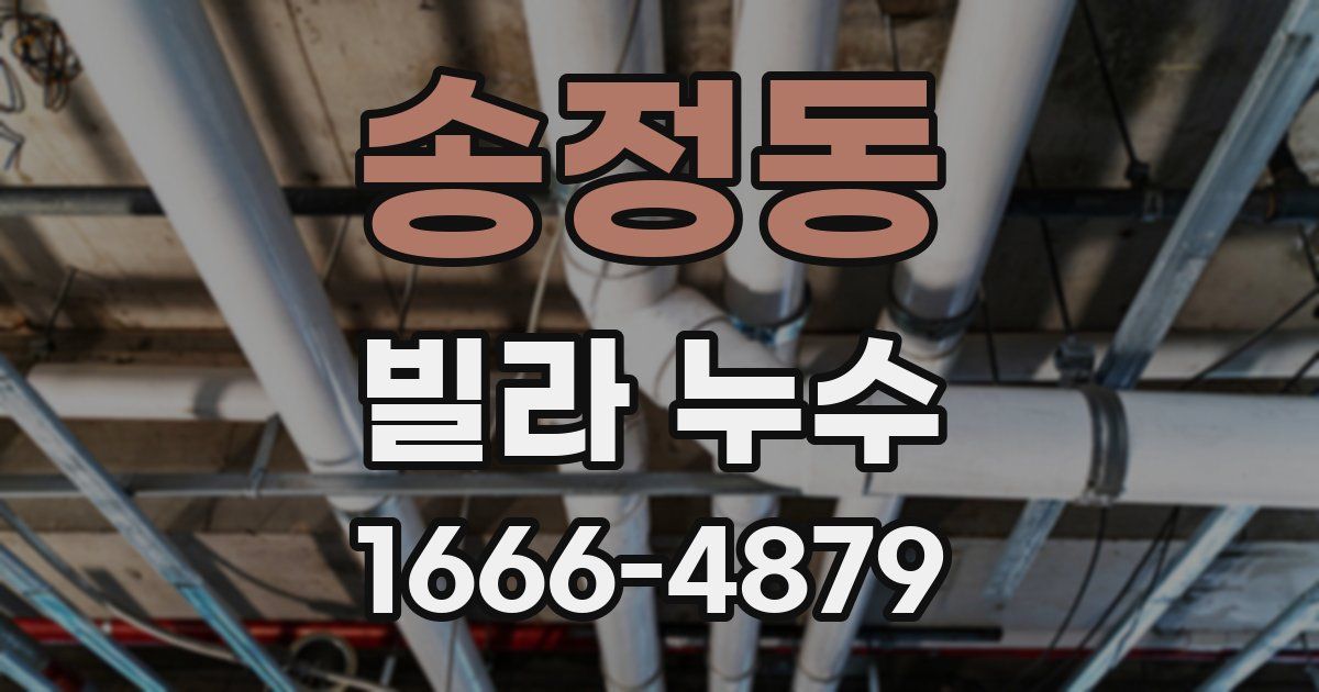 송정동 빌라 누수