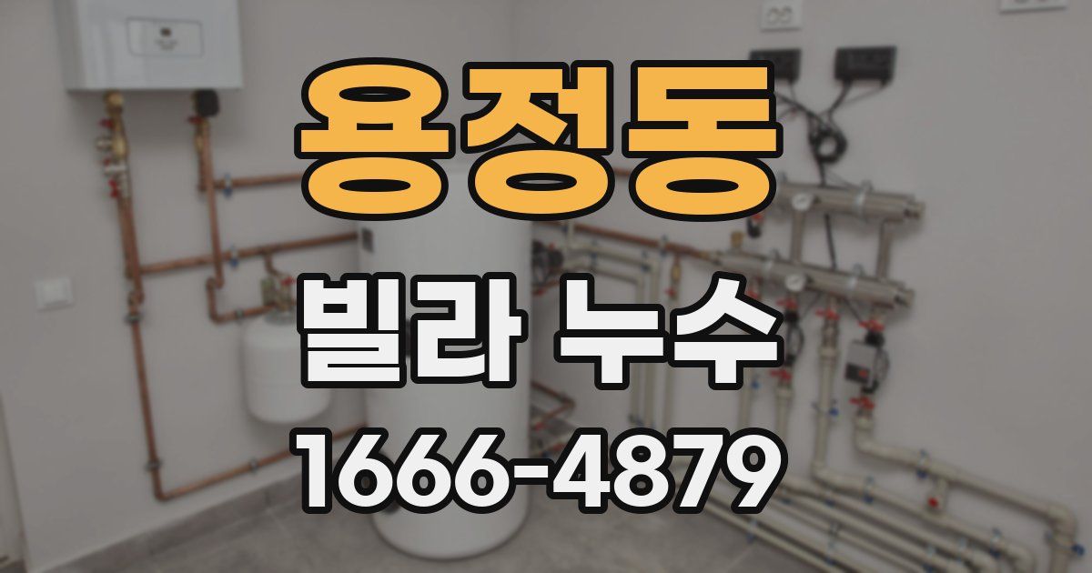 용정동 빌라 누수