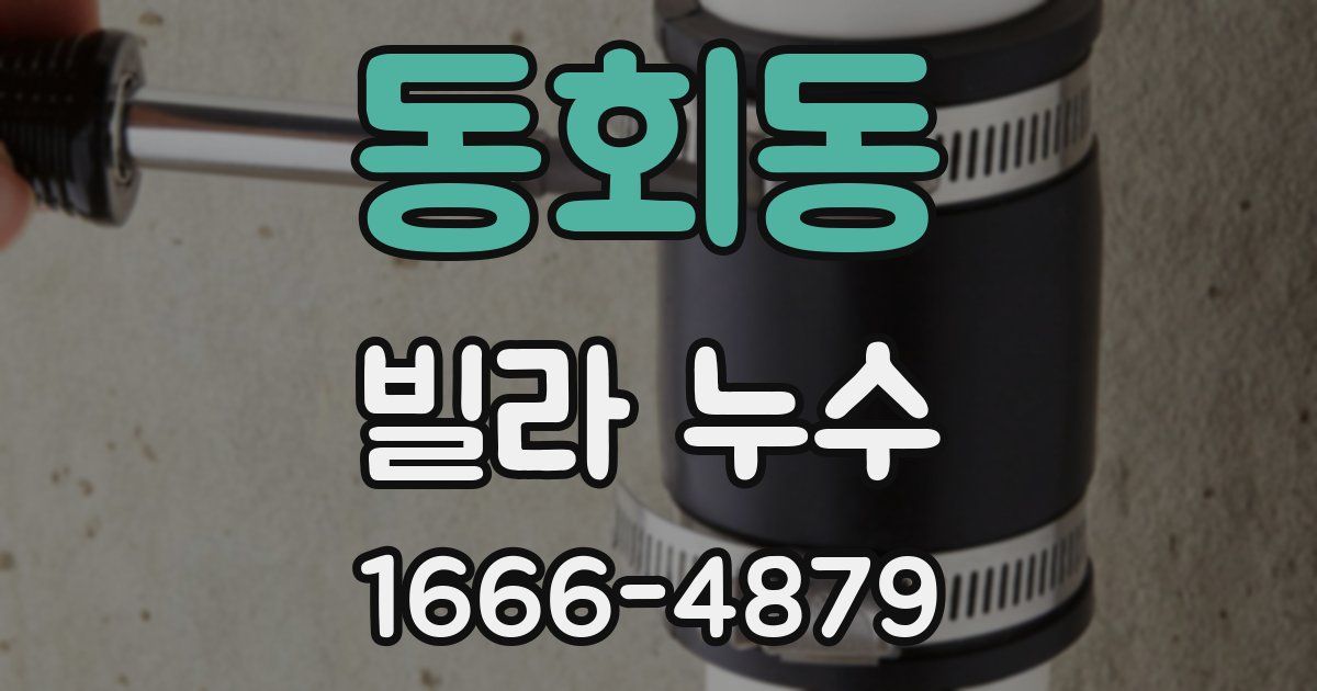 동회동 빌라 누수