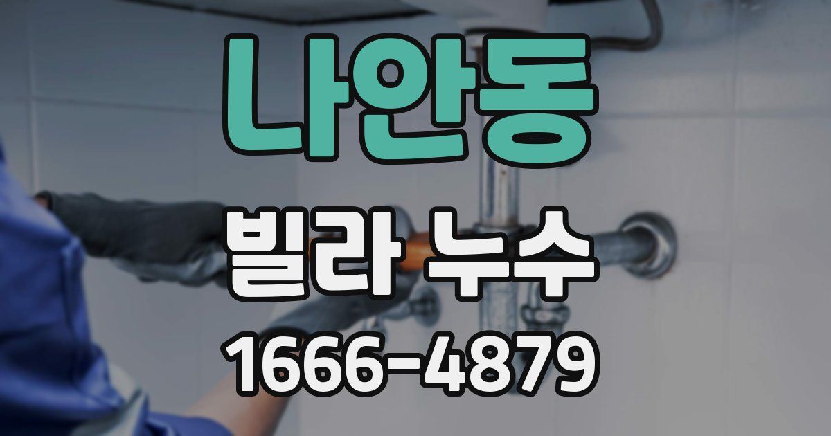 나안동 빌라 누수