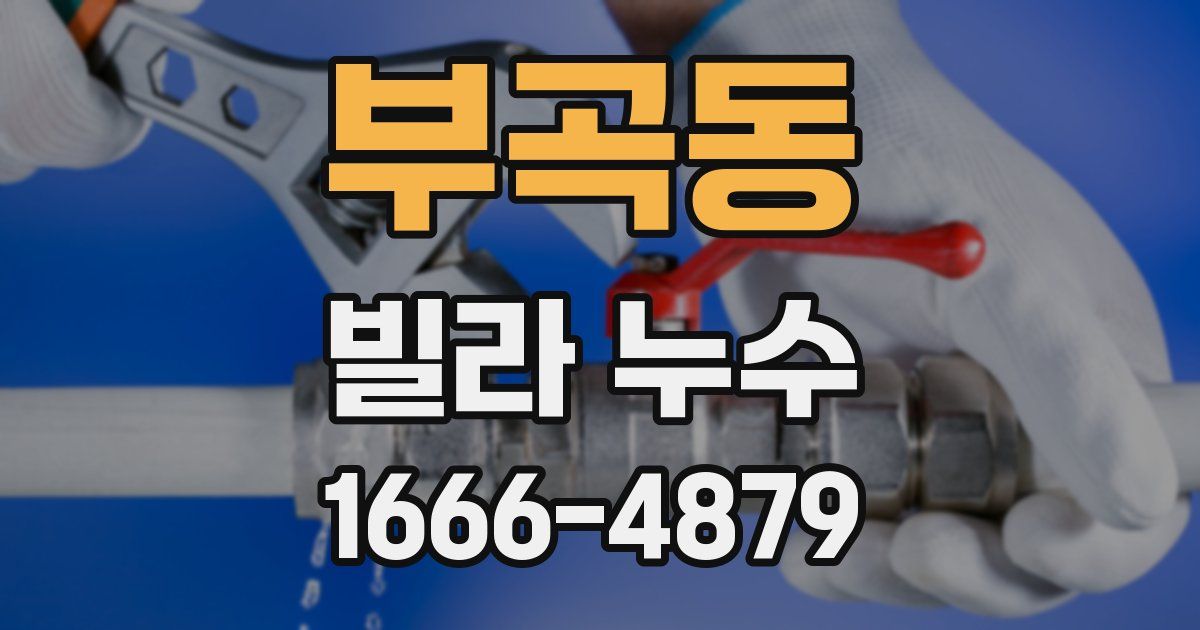 부곡동 빌라 누수