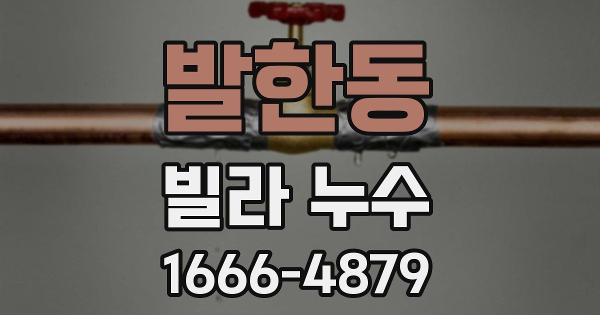발한동 빌라 누수