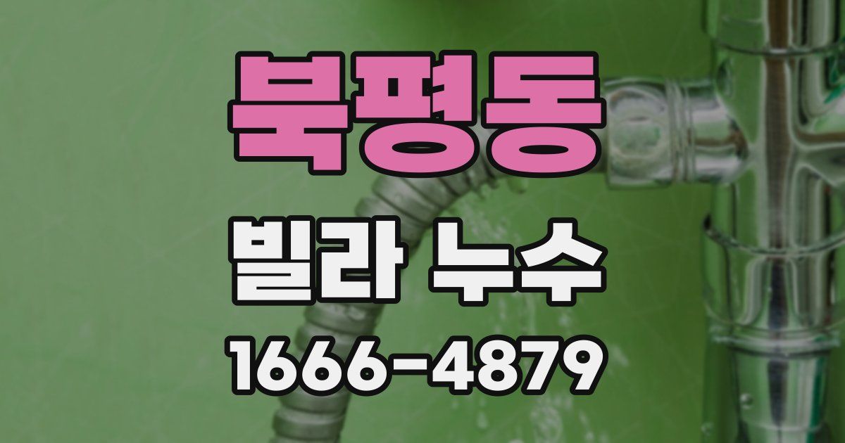 북평동 빌라 누수