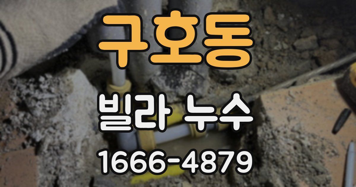 구호동 빌라 누수