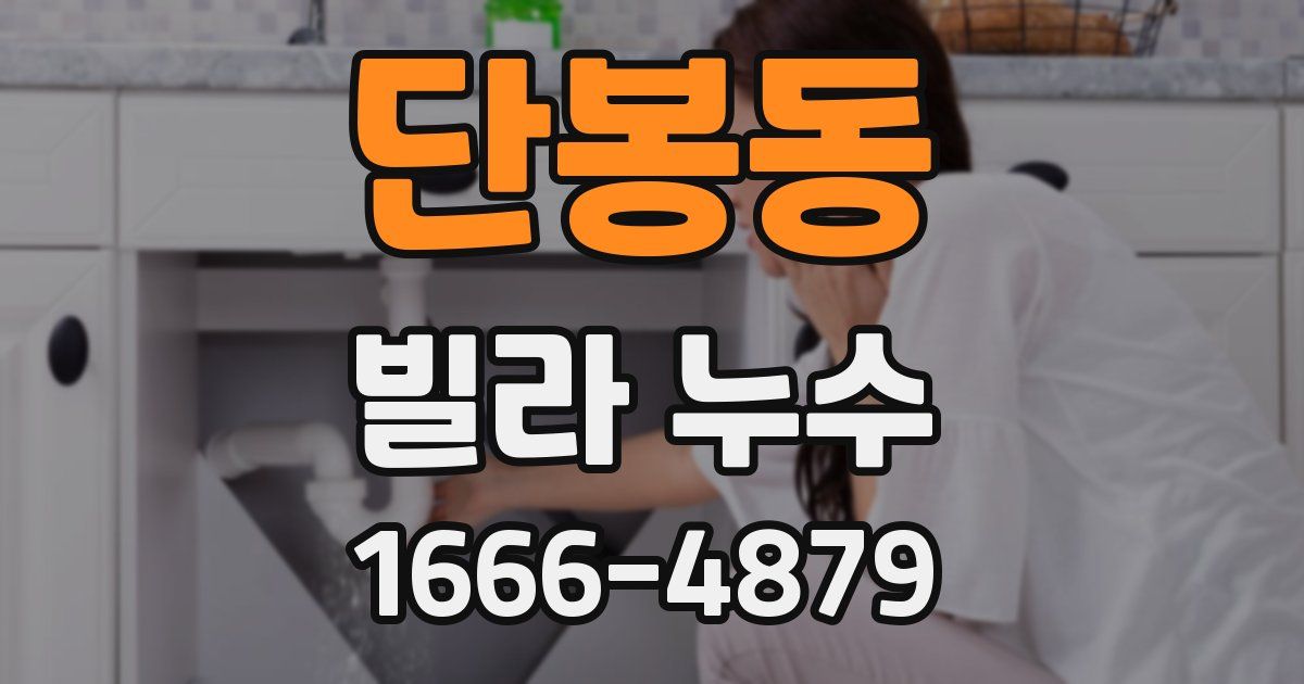 단봉동 빌라 누수