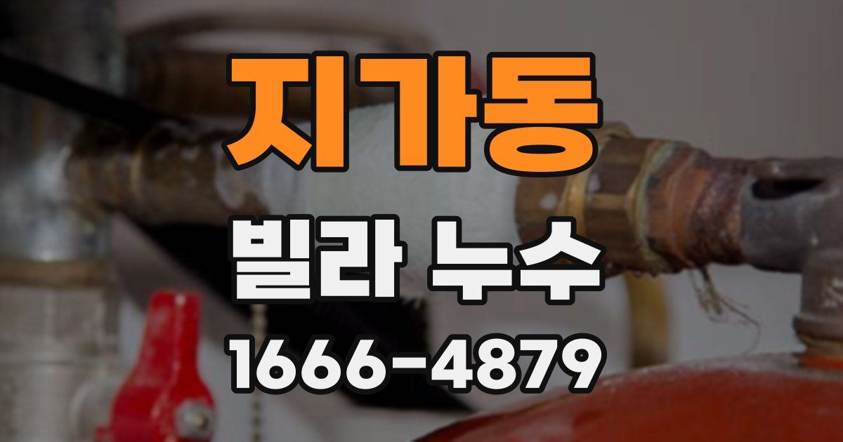 지가동 빌라 누수
