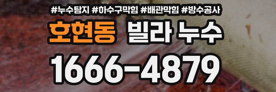호현동 빌라 누수