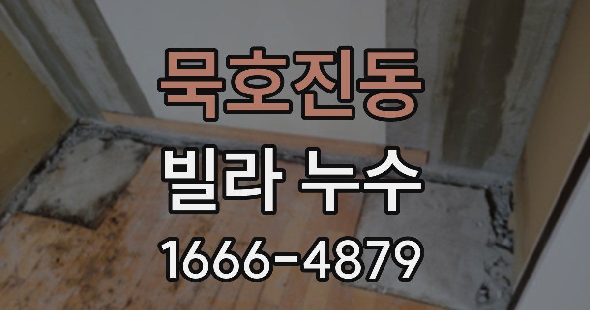 묵호진동 빌라 누수