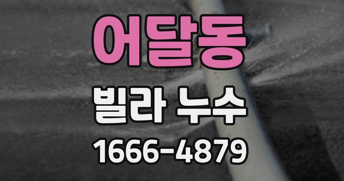 어달동 빌라 누수