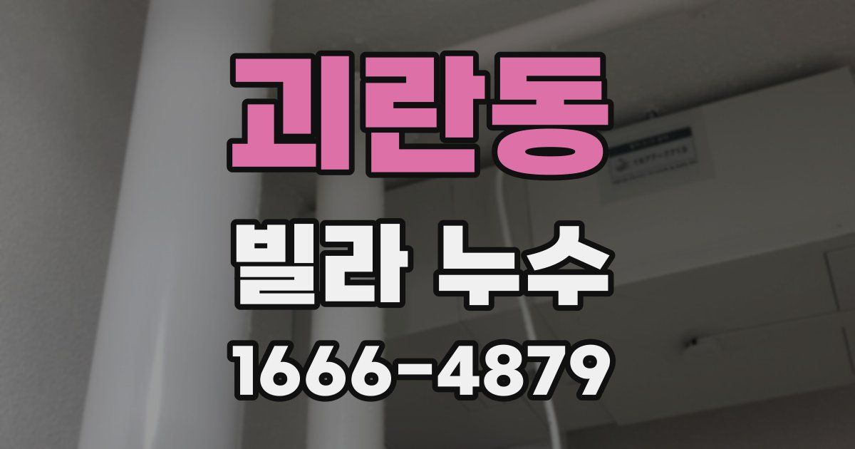 괴란동 빌라 누수