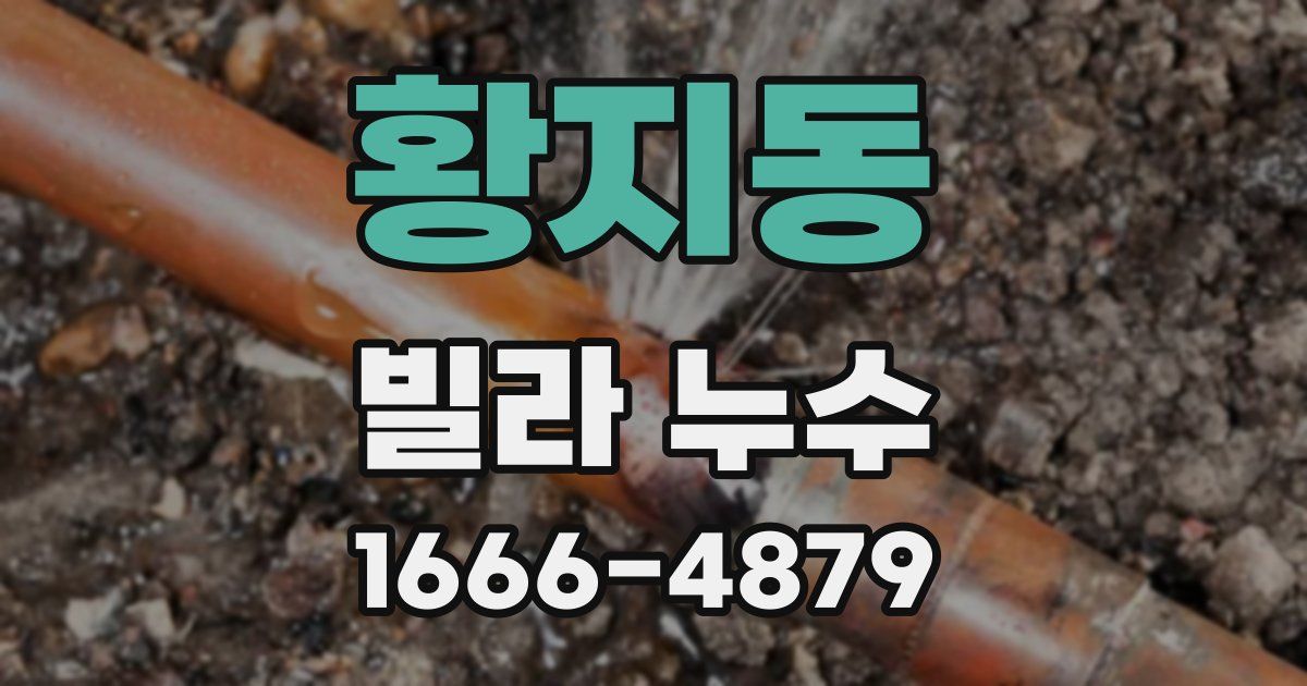 황지동 빌라 누수